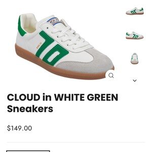Cloud Back 70 Classic White and Green Sneakers Size 41 (9.5-10 US) Brand new